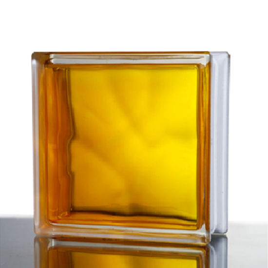كتلة زجاجية ذات جودة عالية 190X190X80mm Seascapes Glass Block