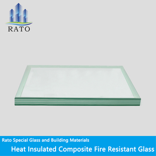 معالجة 26mm-EI60 طبقة مزدوجة من زجاج الأبواب المقاومة للحريق ونظام التقسيم الزجاج المقاوم للحرارة