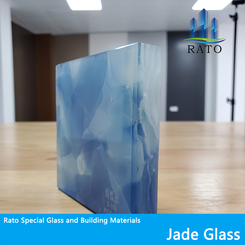 الأطباق الزجاجية الحليب الخضراء اليشم